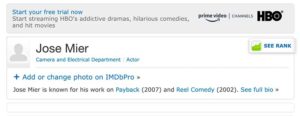 jose mier imdb search screenshot