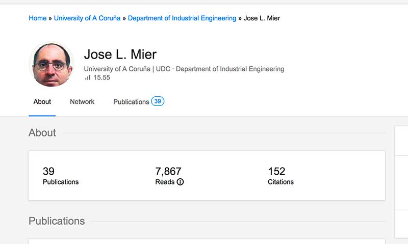 jose l. mier listing on researchgate