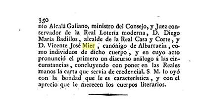 Page referencing Vincente Jose Mier