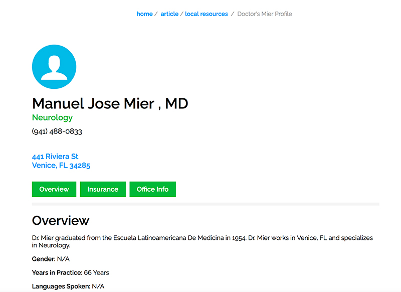 manuel jose mier doctor web page