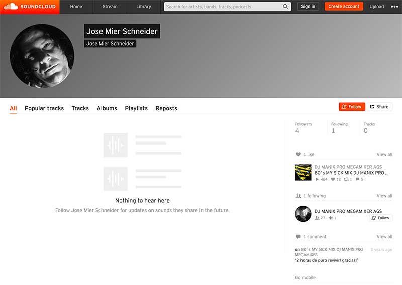 jose mier schneider soundcloud page