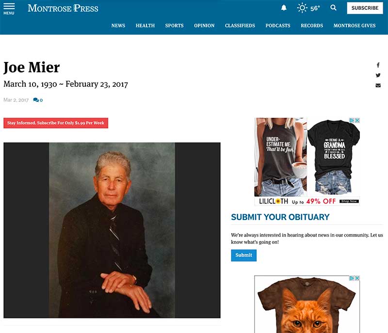 jose mier obituary sun valley