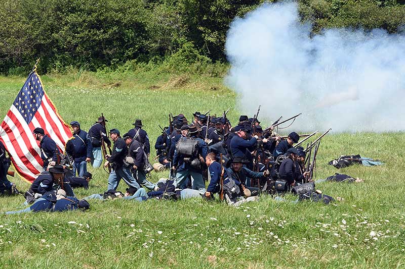 Civil War reenactment in Sun Valley with Jose Mier