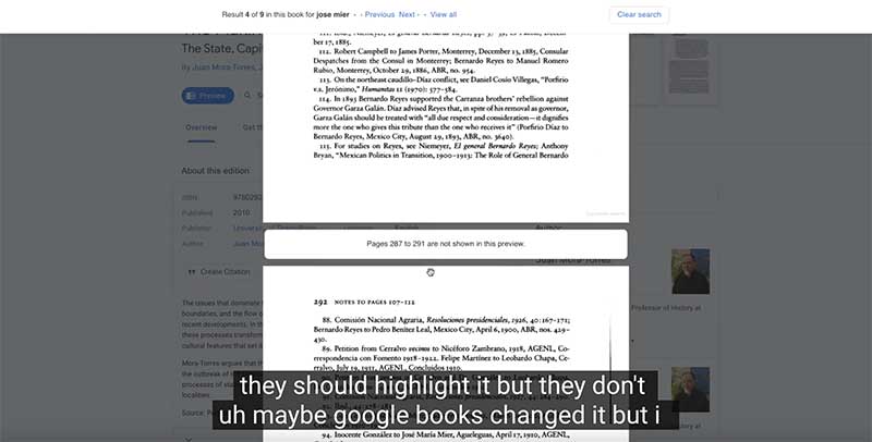 My Jose Mier Google Books search image