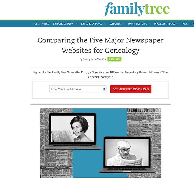 Screenshot Family Tree site Jose Mier Sun Valley