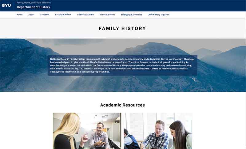 BYU genealogy degree page Jose Mier Sun Valley, CA