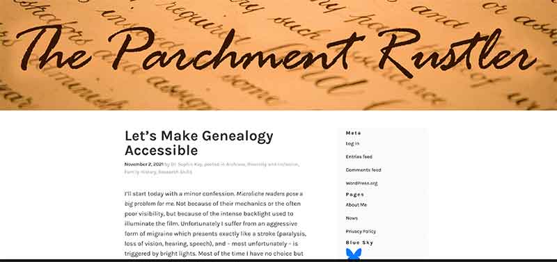 Blind genealogy resource site Jose Mier Sun Valley, CA