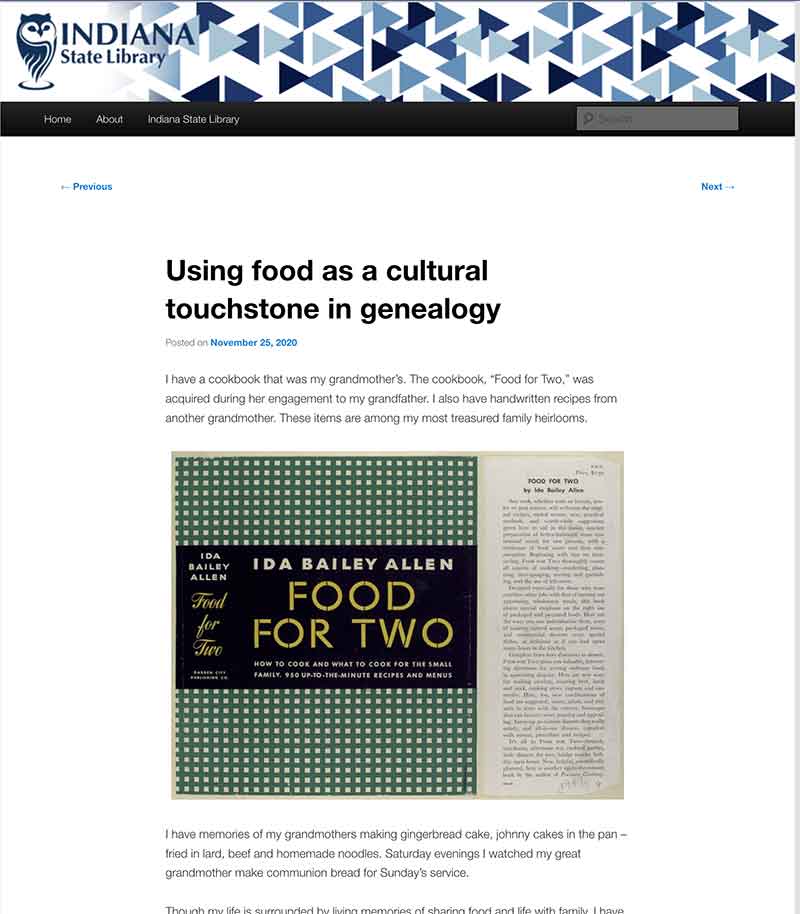 Food and genealogy article Jose Mier Sun Valley, CA