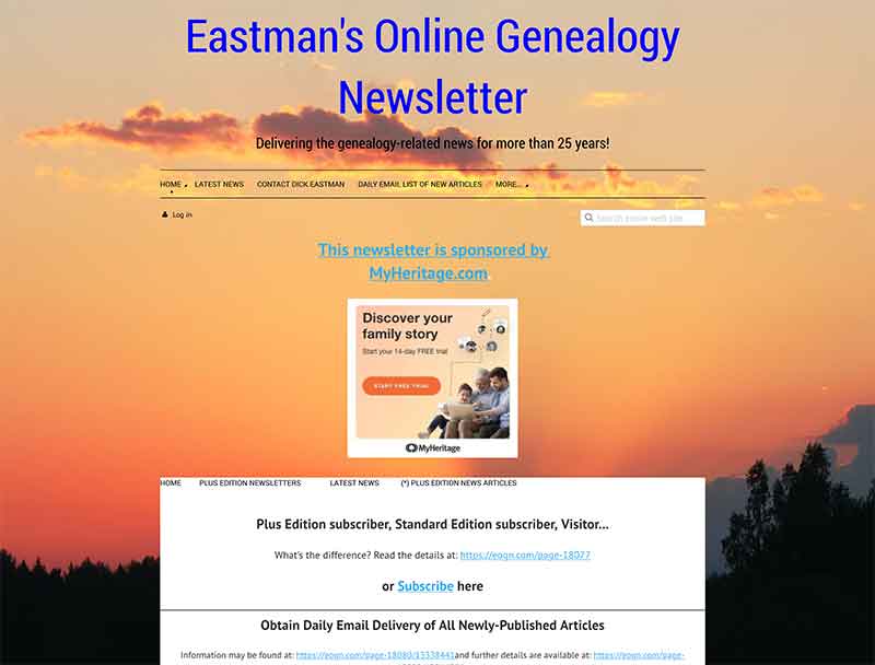Genealogy newsletter site Jose Mier Sun Valley, CA