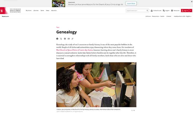 Mormon genealogy site Jose Mier Sun Valley