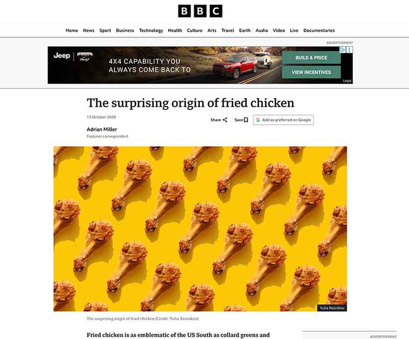 Fried chicken genealogy Sun Valley Jose MIer