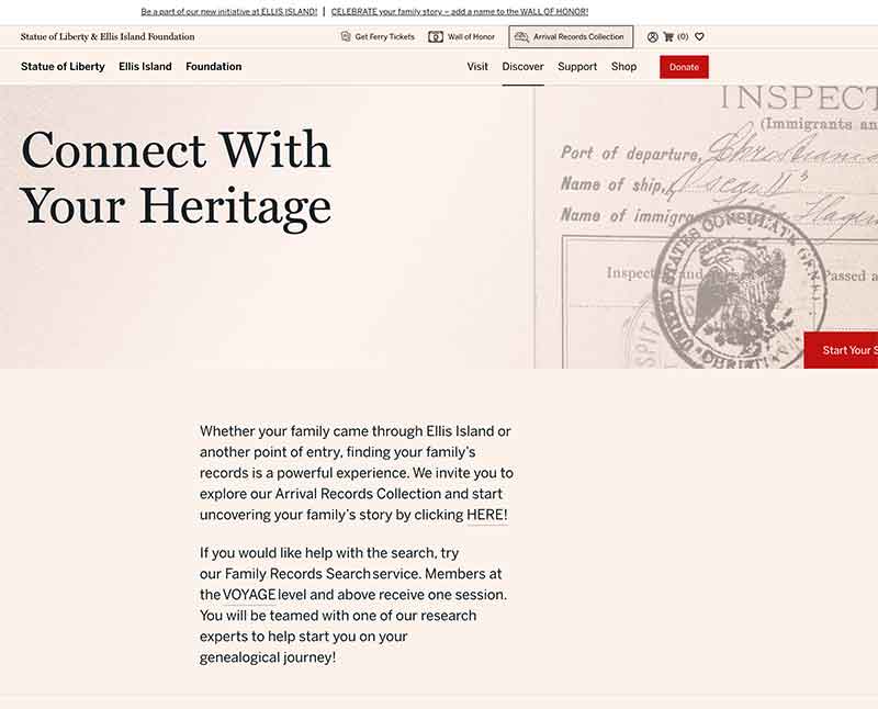 Jose Mier Sun Valley Ellis Island site screenshot